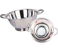 DIOXSTAR Stainless Steel Strainer, Deep Colander, Easy to Clean, Ergonomic Handle, Multipurpose Kitchen Utensils, Ideal Use for Rinsing Vegetables Or Draining Pasta (28cm)