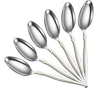 DIOXSTAR Stainless-Steel Table Spoons, Resistant to Rust, Corrosion, and Tarnishing, Dishwasher Safe, Lightweight, Versatile Uses, Stunning Appearance, (Pack of 6)