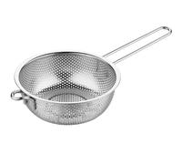 DIOXSTAR Stainless Steel Wash Basket Rice Colander Strainer, Mesh Design, Spaghetti Metal Sink, Essential Tool for Wet and Dry Ingredients, Lightweight, Multipurpose Use (19.5CM)