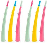 DIOXSTAR Trumpet Horn, Trumpet Toys, Noise Makers, Lightweight and Portable, Comfortable to Hold, Clear Sound, Party Favor & Football Fans, Assorted Colour (6 Pcs)