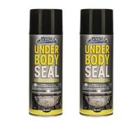 DIOXSTAR Under Body Seal Black Spray Paint, Protects Against Corrosion & Rust, Easy to Use, Suitable for Vehicle Chassis, Wheel Arches, High-Impact Coating, 400ml (2 PCS)