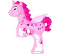 DIOXSTAR Unicorn Shape Bubble G-u-n Toy, Electric Horse Toy, Bubble Machine, Light and Sound Bubble Blaster, Unicorn Themed, Safe and Durable, Bubble Toy For Kids (Pink)