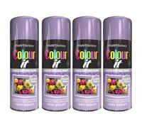 DIOXSTAR Very Violet Gloss Spray Paint, Gloss Finish, Quick Drying Paint, All Purpose Spray Paint for Metal, Wood, Plastic, Interior & Exterior Use, 400ml (4 PCS)