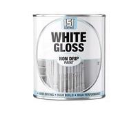 DIOXSTAR White Gloss Non-Drip Paint, Fast Drying, High Build, High-Performance Paint, Gloss Finish, Interior and Exterior Use, Suitable for Wood, Metal, 300ml (1 PCS)