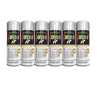 DIOXSTAR White Matt Spray Paint, Matt Finish, Quick Drying Paint, Easy Application, All Purpose Spray Paint for Metal, Wood, Plastic, Interior & Exterior Use, 250ml (6 PCS)