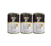 DIOXSTAR White Matt Tin Paint, Matt Finish, Long-Lasting Protection, All Purpose Paint for Interior & Exterior Application, Wood, Metal, Plastic, Fast Drying, 300ml (3 PCS)