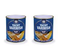 DIOXSTAR Yacht Varnish Paint, Gloss Finish, Weatherproof, High Build, High Performance, Interior & Exterior Use, Suitable for Use on Metal, Wood, Plastic, 300ml (2 PCS)