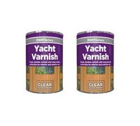 DIOXSTAR Yacht Varnish Tin Paint, Clear Gloss Finish, Fast Drying, Tough& Durable Varnish, Long Lasting Protection for Interior and Exterior Use, 300ml (2 PCS)
