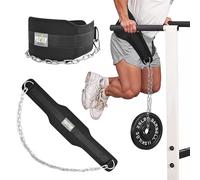 Dip Belt With Chain For Weight Lifting Optimal For Pull Ups Dips Squats Weightlifting Belt Squat Attachment Crossfit Workout Dipping Belt - Unisex Gym Equipment