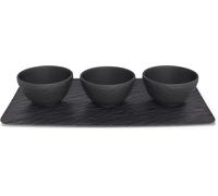 Dip Bowl Set - Villeroy & Boch Manufacture Rock - 4 Piece Serving Set