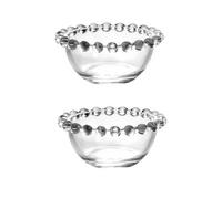 Dip Bowls 2Pcs Clear 9Cm Soda Lime Glass Bubble Rim Serving Dishes Sauces Dips