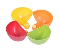 Dip Clip Bowl Holder Colorful Table Bowls Clip-on Dip Holders for Tomato Sauce Salt Vinegar Sugar Spices Dip Bowl Party Ware (4PCS)