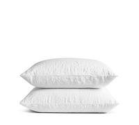 DIP & DOZE 100% Luxury Natural Linen Pillowcases | Housewife Pillow cases 50 x 75cm | Luxurious Hotel Quality Bedding | Belgian French Flax Woven in Portugal | White