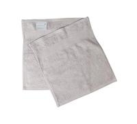 DIP & DOZE Luxury 100% Organic Cotton Face Cloth Flannel Finger Tip Towels | 2 Pack or 4 Pack | Super Soft Absorbent Washcloths | Light Grey - 2 Pack