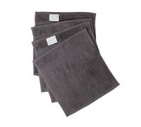 DIP & DOZE Luxury 100% Organic Cotton Face Cloth Flannel Finger Tip Towels | 2 Pack or 4 Pack | Super Soft Absorbent Washcloths | Slate - 4 Pack