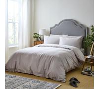 DIP & DOZE Luxury 100% Organic Cotton Original Duvet Bedding Set | Duvet Cover with Pillowcases | Soft And Smooth Finish Sateen - Dove Grey Superking