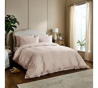 DIP & DOZE Luxury 100% Organic Cotton Original Duvet Bedding Set | Duvet Cover with Pillowcases | Soft And Smooth Finish Sateen - Dusky Pink Double