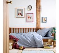 DIP & DOZE Luxury 100% Organic Cotton Toddler Bedding Set | Kids Duvet Cover & Pillowcase | Percale & Sateen | Cot Bed | Nordic Sky - Percale
