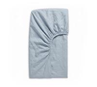 DIP & DOZE Luxury 100% Pure Linen Fitted Sheet, Sky Blue Double | Belgian & French Flax | Hotel Quality Bedding | Extra Strong Elastic Bed Sheets | Breathable All Season | Crafted in Portugal