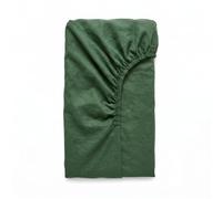 DIP & DOZE Luxury 100% Pure Linen Fitted Sheet, Thyme Green Double | Belgian & French Flax | Hotel Quality Bedding | Extra Strong Elastic Bed Sheets | Breathable All Season | Crafted in Portugal