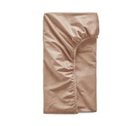 DIP & DOZE Luxury Organic Cotton Percale Fitted Bed Sheet, Clay Single