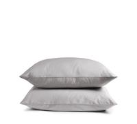 DIP & DOZE Organic Cotton Superking Pillowcase Pair, Sateen, Dove Grey