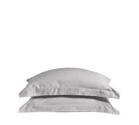 DIP & DOZE Organic Cotton Superking Sateen Oxford Edge Pillowcases Grey