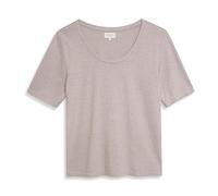 DIP & DOZE Womens Everyday Relaxed Tee T-Shirt | Short Sleeved Scooped V-Neck | 55% Hemp 45% Organic Cotton Sustainable | Classic Fit - Lunar Grey M