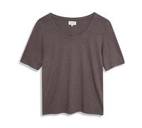 DIP & DOZE Womens Everyday Relaxed Tee T-Shirt | Short Sleeved Scooped V-Neck | 55% Hemp 45% Organic Cotton Sustainable | Classic Fit - Charcoal L