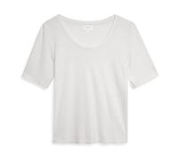 DIP & DOZE Womens Everyday Relaxed Tee T-Shirt | Short Sleeved Scooped V-Neck | 55% Hemp 45% Organic Cotton Sustainable | Classic Fit - White L