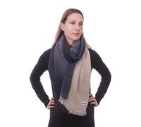 Sand Blue Shawl Poncho Soft Dipdye Scarf - Blue Sand