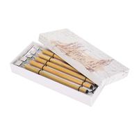Dip Pen, 5Pcs Dip Pen Manga Calligraphy Boxed Vintage Bamboo Drawing Painting Kit School Supplies Round Nib for Art Class Card Writing (Parallel line Pen tip)