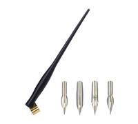 Dip Pen Holder with 4 Interchangeable Tip for Writing Art Drawing Obliqued Dip Holder Adjustable Removable Flange Cartooning Set