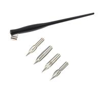 Dip Pen Holder with 4 Interchangeable Tip Resin Dip Holder Adjustable Metal Flange for Beginner Artist Writing Cartooning Set