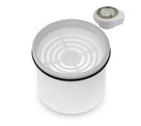 Dip pipe with hair filter, compatible with Viega Tempoplex, Ø 70 mm diameter, 60 mm height, replacement for model 6961.99, article 582 982, for series from 2006 to present