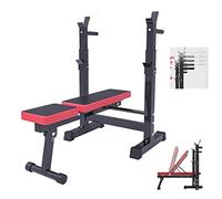 Dip Stands Weightlifting Bed Household Folding Weightlifting Bed Bench Press Rack Multifunctional Barbell Rack Small Professional Training Bed Dumbbell Stool Fitness Equi