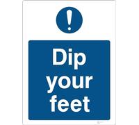 Dip Your Feet - Self Adhesive Sticker Sign - Various Sizes To Choose From Either A5 Or A4 - Workplace HSE Sign (A4 300x200mm)