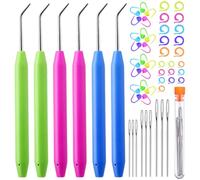 dipeer 56 Pcs Knitting Loom Hooks Kit, Loom Crochet Hook Sets, Knitting Crochet Hooks Sets with Big Eye Needles, Knitting Markers for Knitting Craft DIY