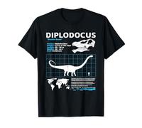 Diplodocus fact sheet Dinosaur Facts T-Shirt