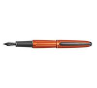 Diplomat - Aero - Fountain Pen in Stainless Steel - Fine - Orange - Resistant and Elegant - High End - 5 Years Warranty