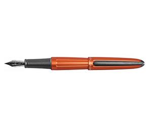 Diplomat - Aero - Fountain Pen in Stainless Steel - Medium - Orange - Resistant and Elegant - High End - 5 Years Warranty