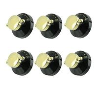 Diplomat Genuine Gas Oven/Cooker/Hob Flame Control Knob (Black & Gold, Pack of 6)