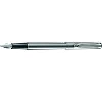Diplomat - Traveller - Fountain Pen in Stainless Steel - Chrome - Resistant and Elegant - High End - 5 Years Warranty