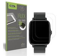 dipos FLEX 2x matte Protective Film compatible with Kaseemi 1,7 inch Smartwatch, Anti-Reflective, 100% Screen Coverage, Fingerprint-ID Compatible, Case-Friendly
