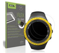 dipos FLEX 2x matte Protective Film compatible with Suunto Core Black Yellow, Anti-Reflective, 100% Screen Coverage, Fingerprint-ID Compatible, Case-Friendly, Full Cover Screen Protector Film