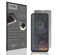 dipos FLEX Privacy Screen Protector matte compatible with Motorola E15, 100% Display Coverage, Fingerprint-ID Compatible, Case-Friendly, Full Cover Film, Anti-Spy Screen Protector filter 2-Way
