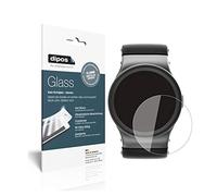 dipos I 2x Screen Protector compatible with 47 mm diameter watch Flexible Glass 9H Display Protection