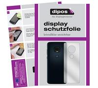 dipos I 2x Screen Protector compatible with Motorola Moto G7 back Protection Films clear