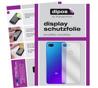 dipos I 2x Screen Protector compatible with Xiaomi Mi 8 Lite back Protection Films clear