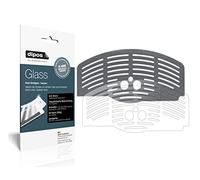 dipos I 2x Screen Protector matte compatible with DeLonghi Magnifica ESAM 3200.G EX1 stainless steel grate Flexible Glass 9H Display Protection